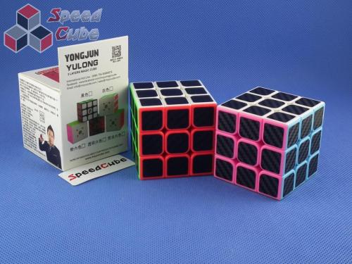 YongJun Yulong 3x3x3 kolorowa PiNk Carbon Stickers