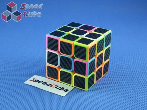 YongJun Yulong 3x3x3 kolorowa PiNk Carbon Stickers