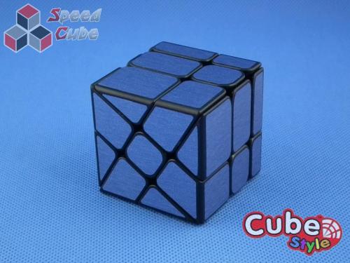 Cube Style Windmill Black Blue Stickers