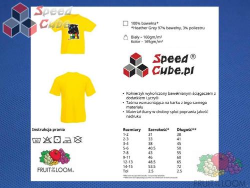 Koszulka z nadrukiem 3 Rozm. 152/12-13 lat Żółta