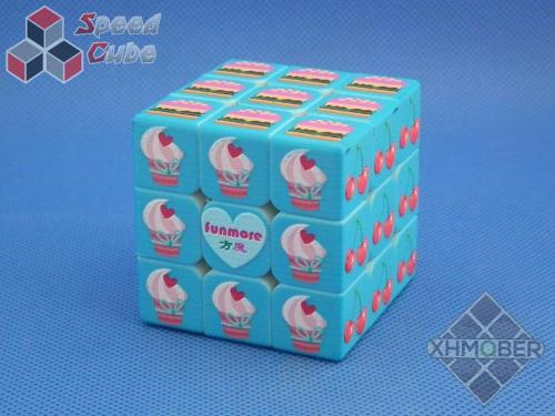 XhmQbeR 3x3x3 Candy Cube Blind UV Blue