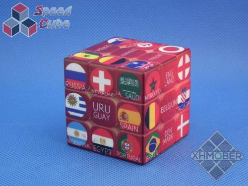 XhmQbeR 3x3x3 Football Embossing Cube UV Printing