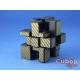 Cube Style Mirror 3x3x3 Black Body - Gold stickers