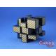 Cube Style Mirror 3x3x3 Black Body - Gold stickers