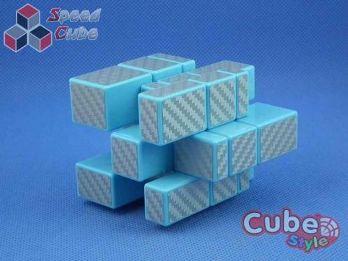 Cube Style Mirror 3x3x3 Blue Body - Silver CarBon