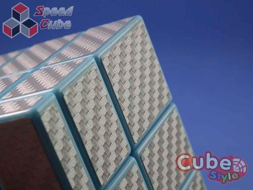 Cube Style Mirror 3x3x3 Blue Body - Silver CarBon