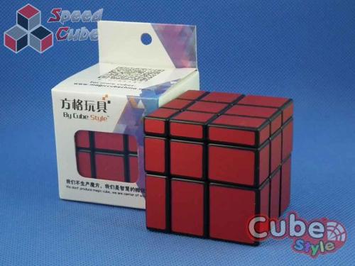 Cube Style Mirror 3x3x3 Black Body - Red Stickers