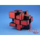 Cube Style Mirror 3x3x3 Black Body - Red Stickers