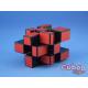 Cube Style Mirror 3x3x3 Black Body - Red Stickers