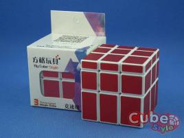 Cube Style Mirror 3x3x3 White Body - Red Stickers