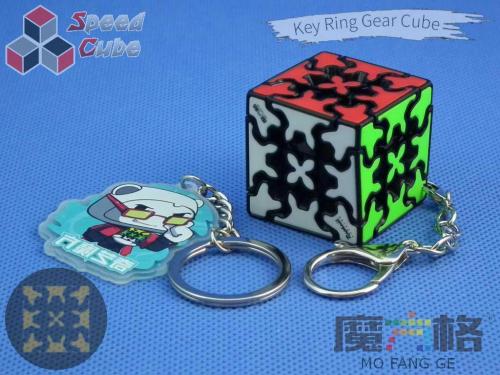 QiYi Key Ring Gear Cube 3x3x3 Stickerless