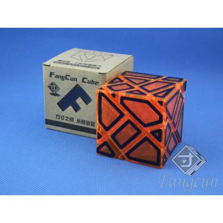 FangCun Ghost Cube Orange Body Black Hollow Stick.