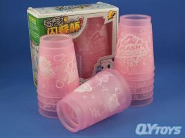 Kubki QiYi Flash Stacking Mini Transparent Pink