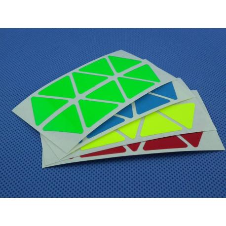 Naklejki Halczuk Stickers Pyraminx Fluo