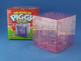 Maze Piggy Bank Box Różowa
