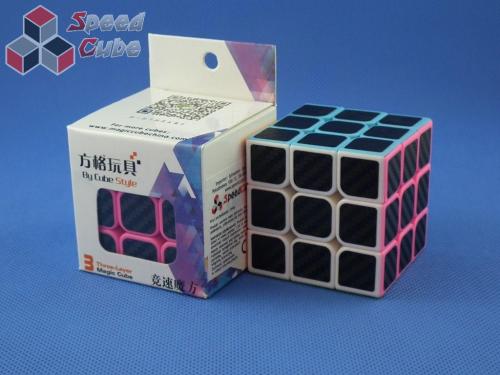 Cube Style 3x3x3 PiNK- CarBon stickers 57 mm