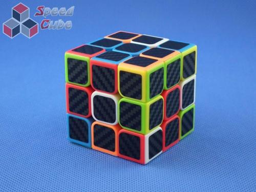Cube Style 3x3x3 Red - CarBon stickers 57 mm